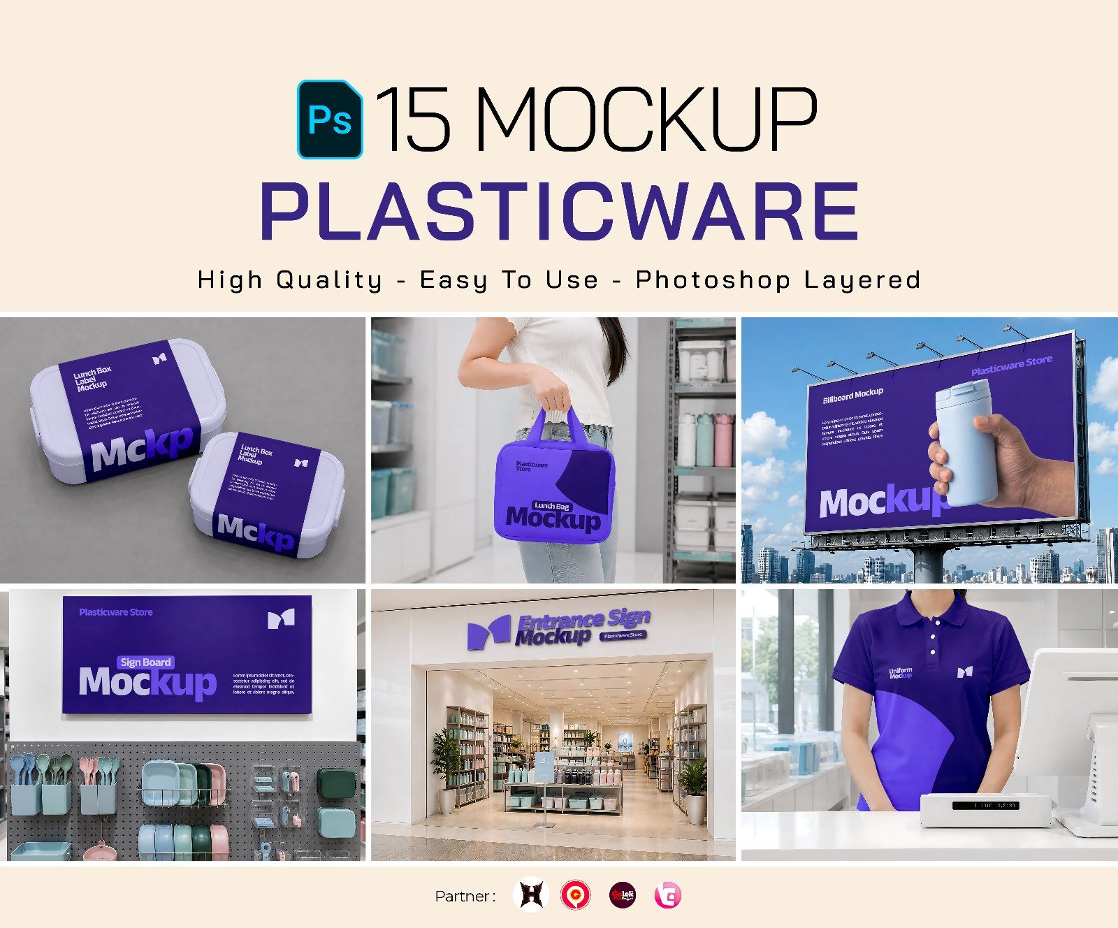 Premium Branding Plasticware Store Mockup — image 1