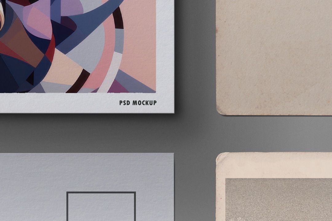 Postcard Mockup Set - 4 Isolated Cards — image 3