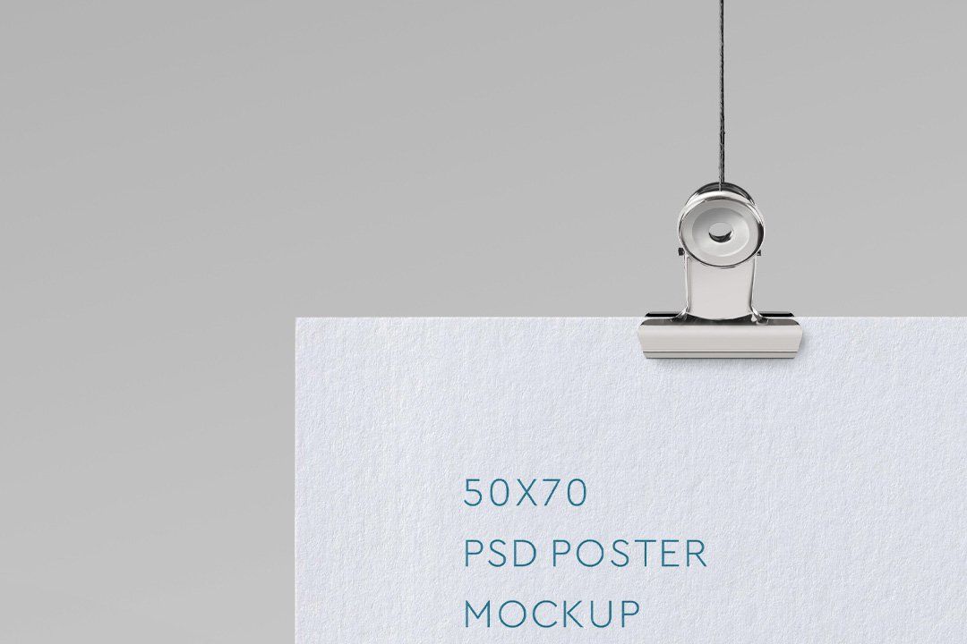 Poster Mockup – Hanging 50×70&nbsp;cm (3&nbsp;Objects) — image 4