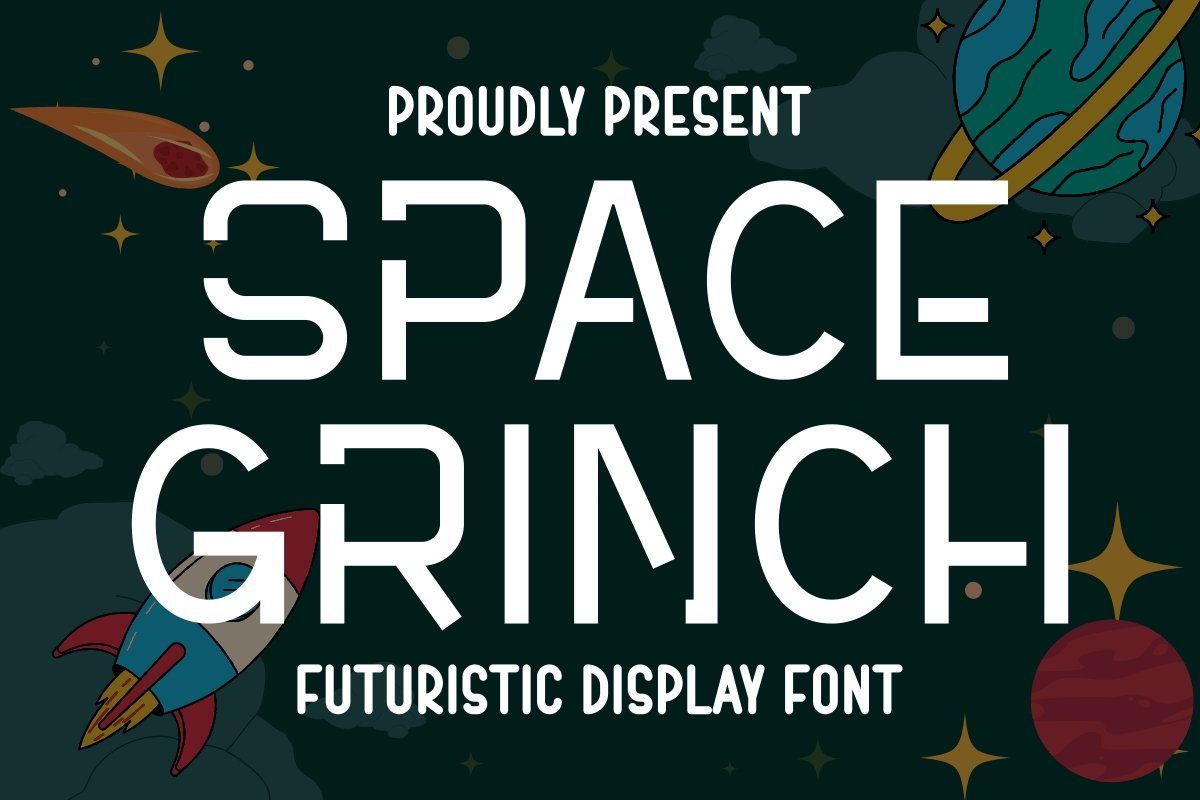 Space Grinch - Futuristic Display Font — image 1