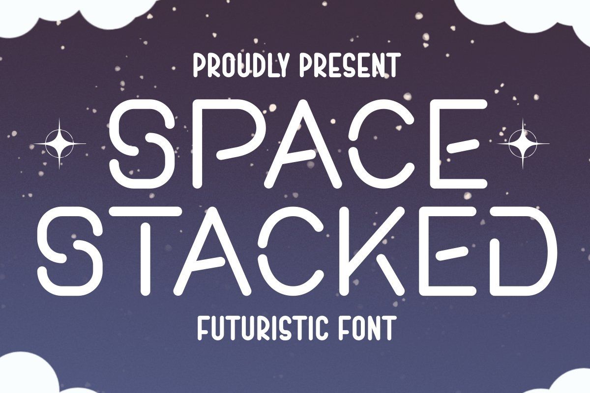 Space Stacked - Futuristic Font — image 1