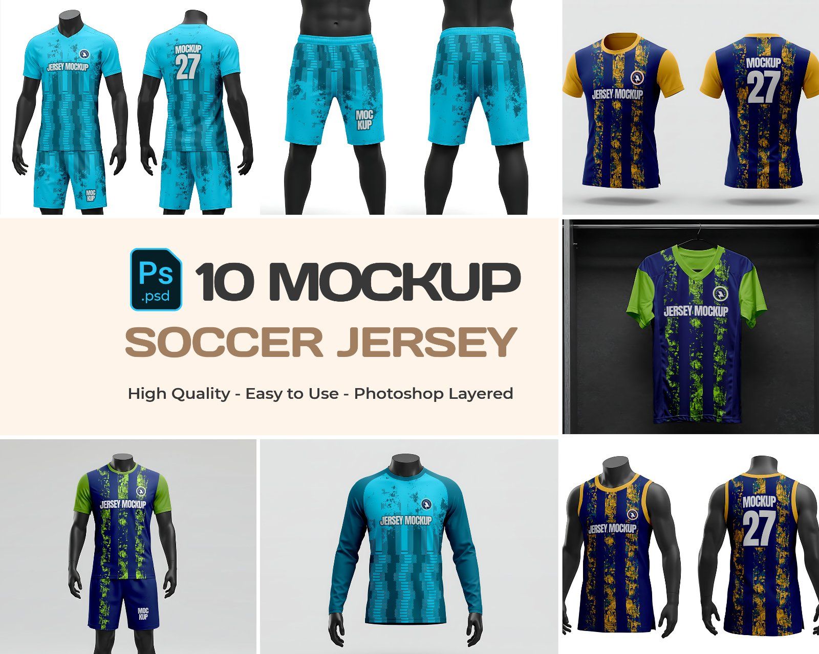 10 Premium Jersey Mockup Collection — image 1