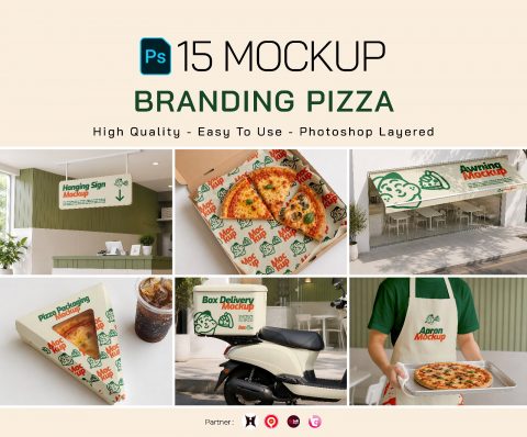 Premium Branding Pizza Mockup