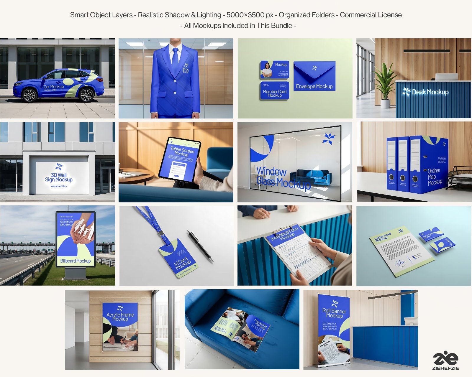 Premium Corporate Identity 15 PSD Mockups for Insurance & Protection Brands — image 2