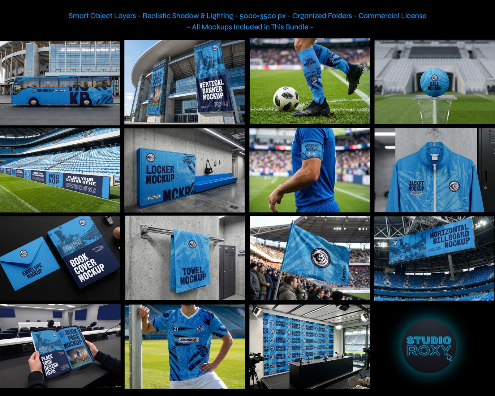 Ultimate Soccer Club Branding Mockup Bundle – 15 Premium PSD Scenes for Football & Athletic Identity — image 2