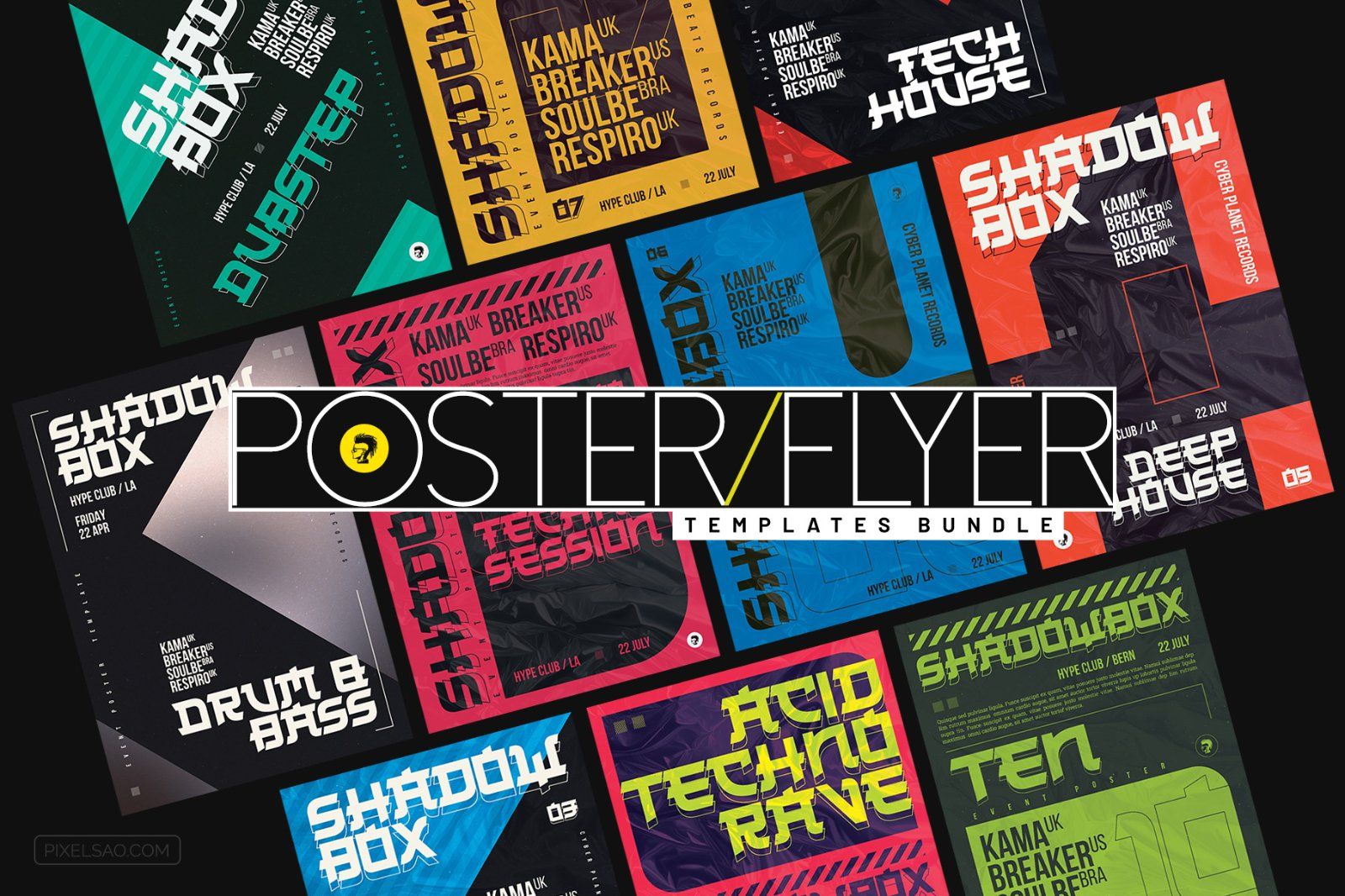 Shadowbox – Bold Typography Poster, Flyer Templates Bundle — image 1
