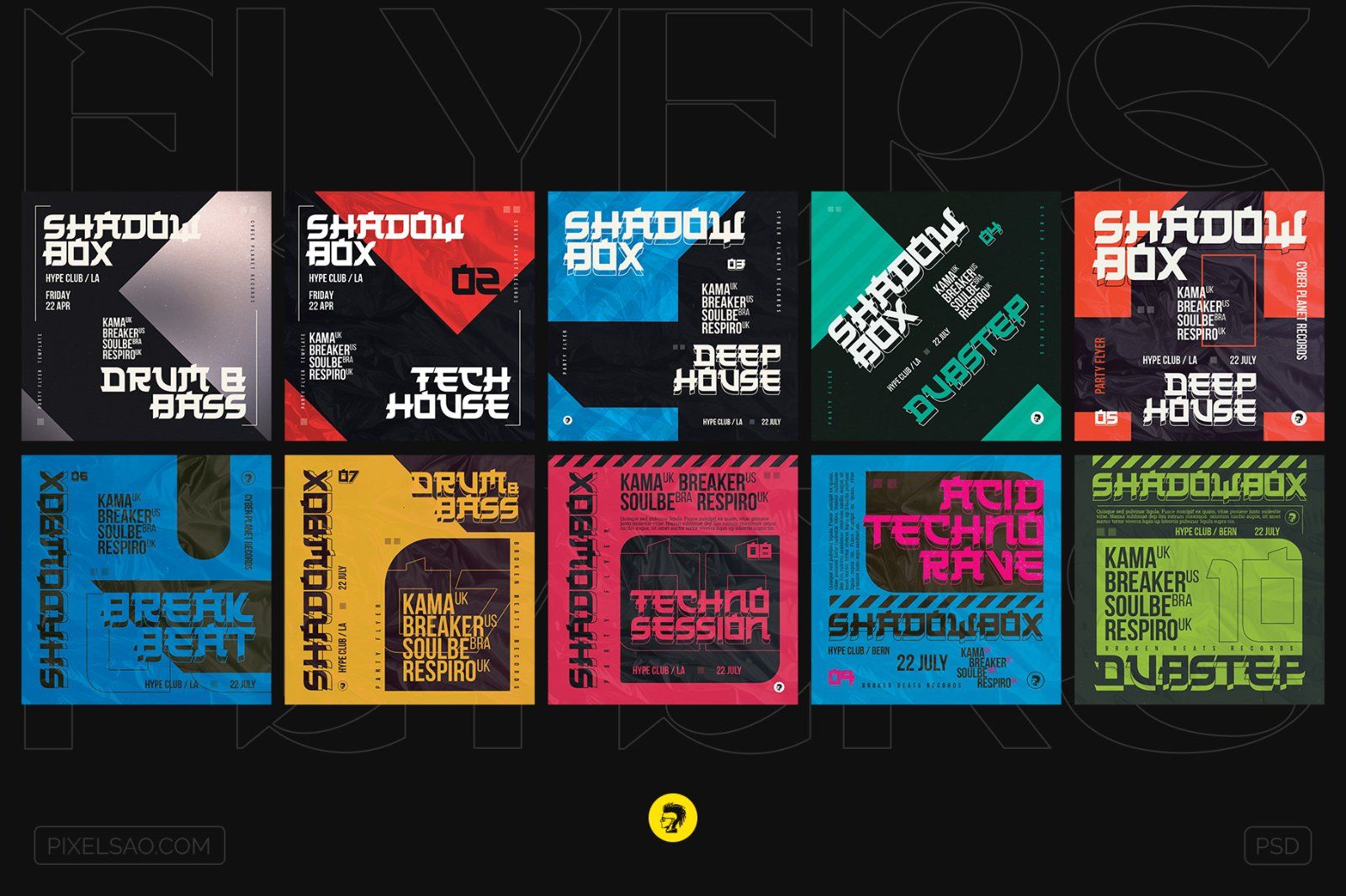 Shadowbox – Bold Typography Poster, Flyer Templates Bundle — image 3