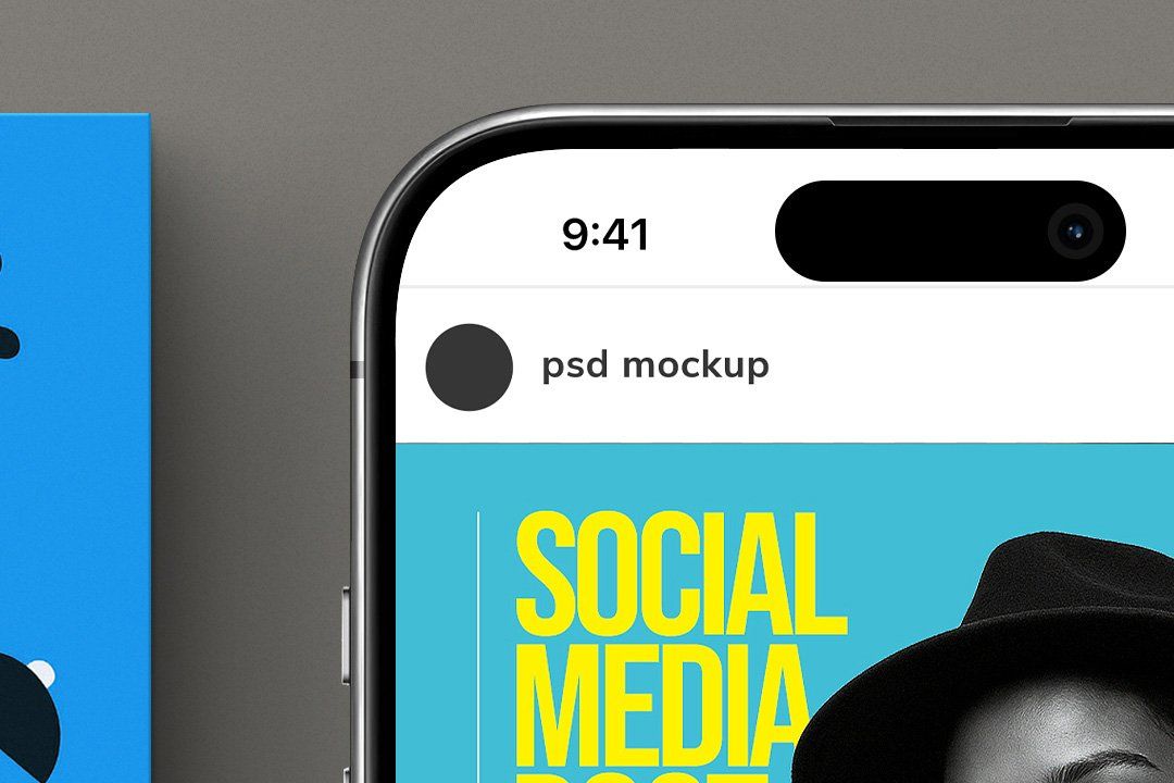 Social Media Post Mockup – 1080×1080 & iPhone 16 (9 Objects) — image 3