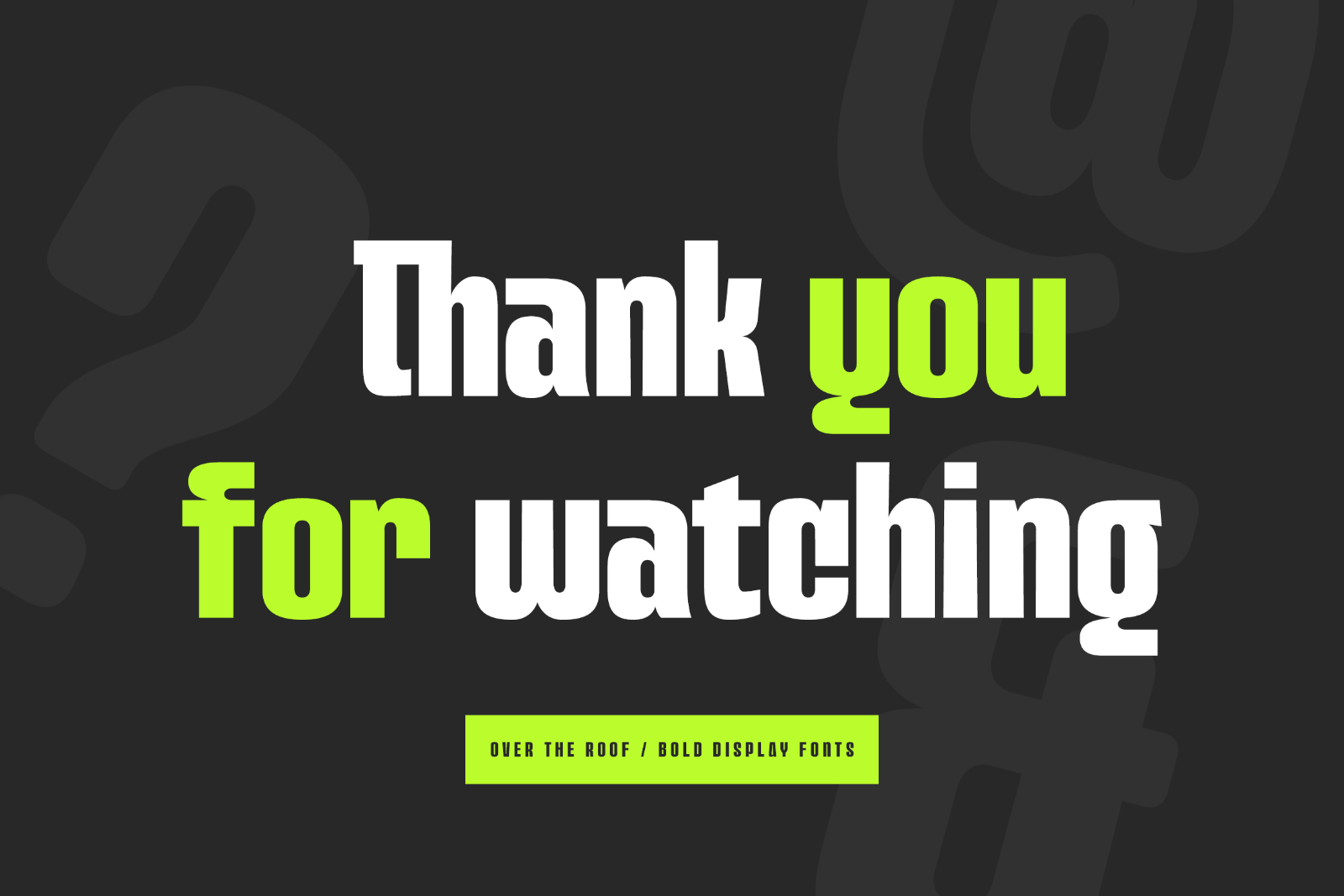 Over the Roof - Modern Display Font — image 10