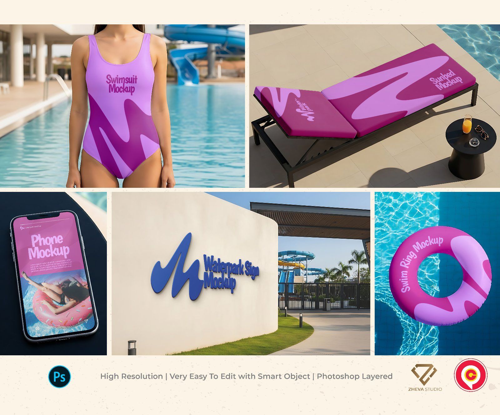 Premium Branding Swimming Pool Mockup — image 1