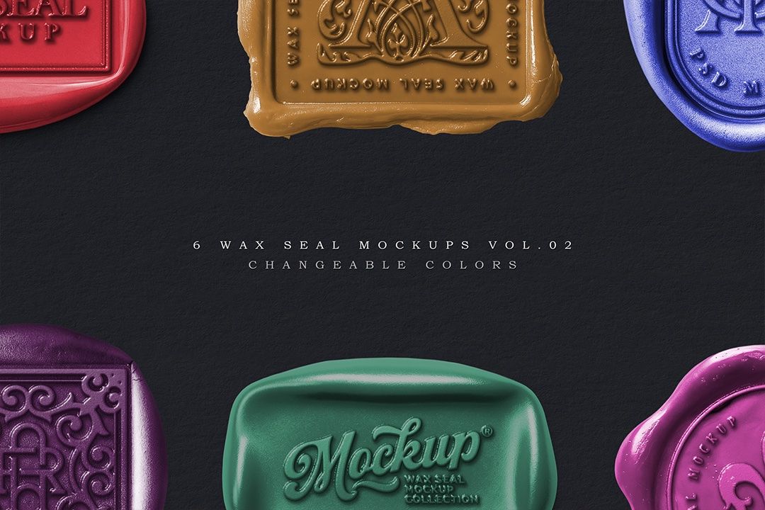 Wax Seal Mockup Set – 6 Isolated Stamps – Vol. 02 — image 2